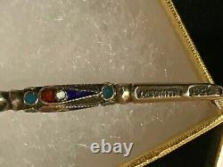 Great Spoon Cloisonne Enamel Silver 84 Gustav Klingert Russian Imperial Antiques