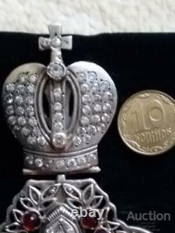 Huge Antique Imperial Russian Sterling Silver 84 Christian Church Cross Order