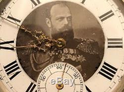 IMPERIAL RUSSIAN ALEXANDER III SILVER POCKET WATCH by W. Gabus (.)