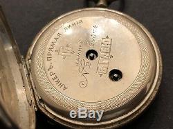 IMPERIAL RUSSIAN ALEXANDER III SILVER POCKET WATCH by W. Gabus (.)