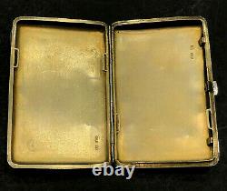 IMPERIAL RUSSIAN ANTIQUE 1908-17 CIGARETTE CASE STERLING SILVER 84 (. 875) wt. 96g