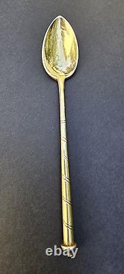 IMPERIAL RUSSIAN SILVER 84 NIELLO TEASPOON E. B. 1850's COLLECTABLES RARE FIND