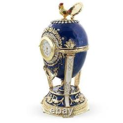Imperial 1900 Cockerel Royal Russian Egg Enamel Gold Plated Pewter Handemade