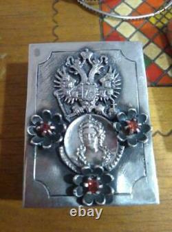 Imperial Antique Russian Sterling Silver 84 Matchstick Case Catherine II 36.11gr