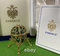 Imperial Faberge Rosebud Egg (Green) with Rosebud & Pendant In Box with COA