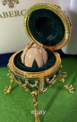 Imperial Faberge Rosebud Egg (Green) with Rosebud & Pendant In Box with COA