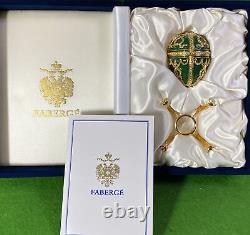 Imperial Faberge Rosebud Egg (Green) with Rosebud & Pendant In Box with COA