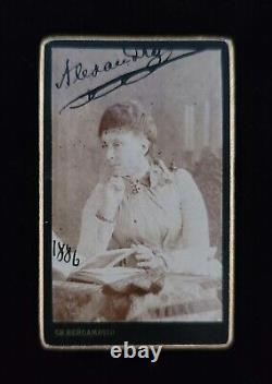 Imperial Russia Princess Alexandra Signed Royalty Cabinet Card CDV Photo Romanov