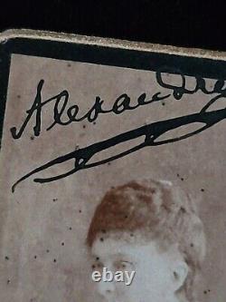 Imperial Russia Princess Alexandra Signed Royalty Cabinet Card CDV Photo Romanov