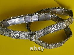 Imperial Russia. Silver. Russian. Caucasian Belt With Niello. 84. 389gram