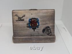 Imperial Russian 84 SilverCigarette Case St Petersburg Machine Gun Franz Ferdina