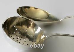 Imperial Russian 84 Silver Tea Strainer Spoon & 875 Silver Serving Spoon