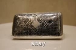 Imperial Russian 84 silver niello snuff or cigarette box Moscow 1879 Romanov-era