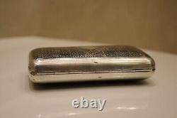 Imperial Russian 84 silver niello snuff or cigarette box Moscow 1879 Romanov-era