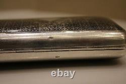 Imperial Russian 84 silver niello snuff or cigarette box Moscow 1879 Romanov-era