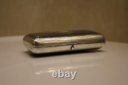Imperial Russian 84 silver niello snuff or cigarette box Moscow 1879 Romanov-era