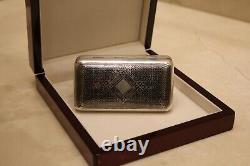 Imperial Russian 84 silver niello snuff or cigarette box Moscow 1879 Romanov-era