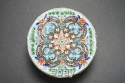Imperial Russian Antique Gilt Silver Cloisonne Enamel Tea Caddy Hard to Find