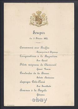 Imperial Russian Antique Prince Yusupov, Count Sumarokov-Elston Coat Arms Menu