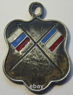 Imperial Russian Antique Token Silver 84 Enamel Pendant Badge