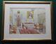 Imperial Russian Aristocratic Interior Antique Watercolour 1910