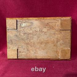 Imperial Russian Cigar Box from Karelian Birch with Silver Enamel Onlay 1881 y
