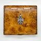 Imperial Russian Cigarette Case from Karelian Birch with Silver Eagle