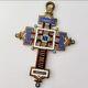 Imperial Russian Enamel Crucifix Antique Orthodox Cross