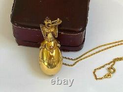 Imperial Russian Faberge 88 Silver Gilded In Memory of the War Award Pendant Egg