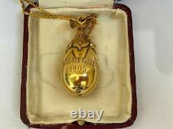 Imperial Russian Faberge 88 Silver Gilded In Memory of the War Award Pendant Egg