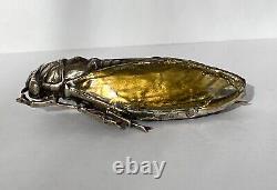 Imperial Russian Faberge Beetle Insect Silver 84 & Gold 56 Enamel Brooch M