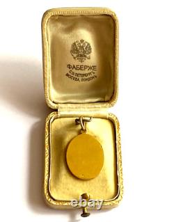 Imperial Russian Faberge Enamel St. Nicholas Wonderworker 14k Gold 56 Pendant