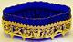 Imperial Russian Faberge Rappaport Gild Silver Cobalt Blue Crystal Caviar Holder