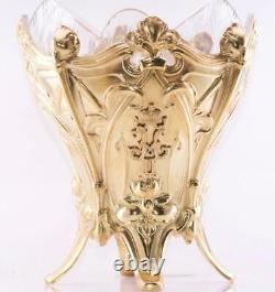 Imperial Russian Faberge Romanov Tercentenary Gilt Silver Crystal Centrepiece