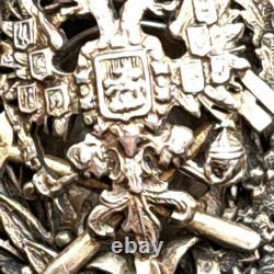 Imperial Russian Institute Badge HALLMARKED SILVER ORIG Circa 1910
