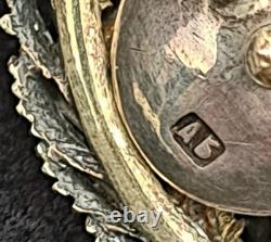 Imperial Russian Institute Badge HALLMARKED SILVER ORIG Circa 1910