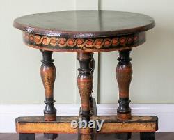 Imperial Russian Khokhloma Lacquer Semavor Painted Side Table (Antique)