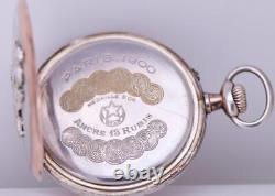 Imperial Russian Officer's Silver Pocket Watch-Tsar Nicholas II Monogram Case