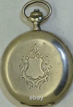 Imperial Russian Officers Award Silver Chronograph Pocket Watch-Tsar Nicholas II