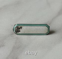 Imperial Russian Silver 84 Hair Clip / Antique 19thC Enamel