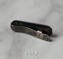 Imperial Russian Silver 84 Hair Clip / Antique 19thC Enamel