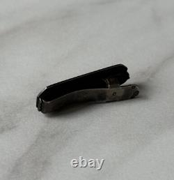 Imperial Russian Silver 84 Hair Clip / Antique 19thC Enamel