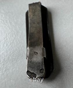 Imperial Russian Silver 84 Hair Clip / Antique 19thC Enamel