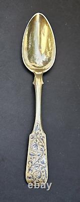 Imperial Russian Silver 84 Niello Spoon Antonovich Kovalsky Moscow C. 1844 Rare