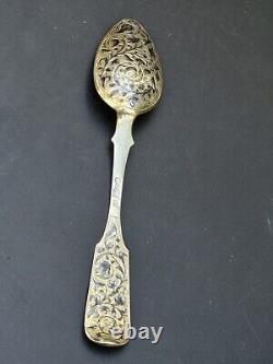 Imperial Russian Silver 84 Niello Spoon Antonovich Kovalsky Moscow C. 1844 Rare