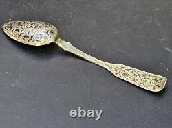 Imperial Russian Silver 84 Niello Spoon Antonovich Kovalsky Moscow C. 1844 Rare