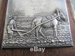 Imperial Russian Silver 84 Rare Plaque By Ivan Khlebnikov