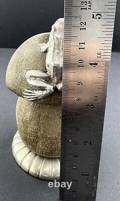 Imperial Russian Silver 84 & Sandstone, Match Holder, St. Petersburg 1886, Marked