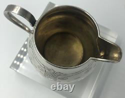 Imperial Russian Silver Cream jug Gold Wash interior Moscow 1893