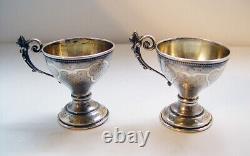 Imperial Russian Silver Egg Cups Circa 1867 1871